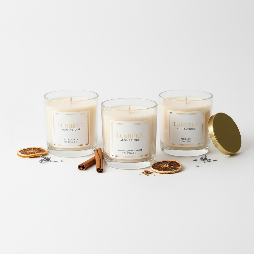 Scented Soy Candle Set of 3